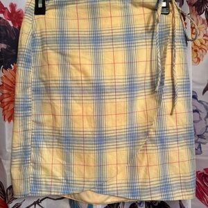 Altar'd State Women’s Plaid Wrap Mini Skirt